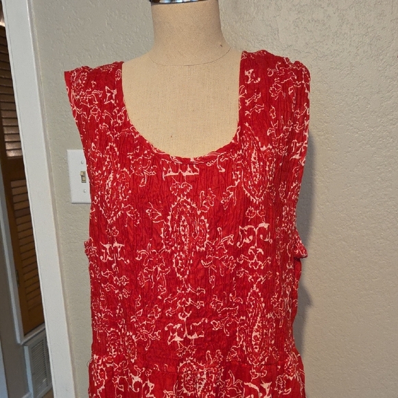 Vintage Jane Ashley Red & White Dress Size 2X - Picture 2 of 9